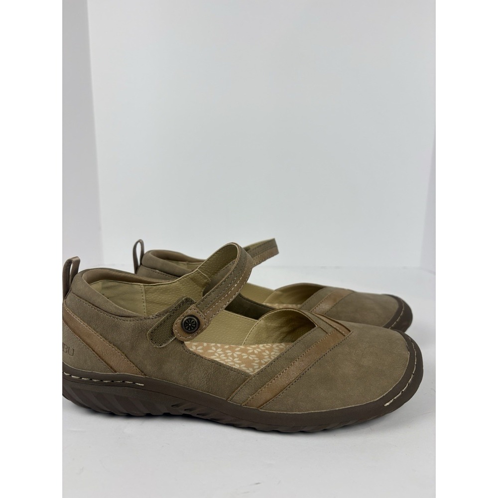 JBU Raven Taupe Casual Step-In Flat Mary Jane Shoes Womens 9.5M. - Picture 7 of 12